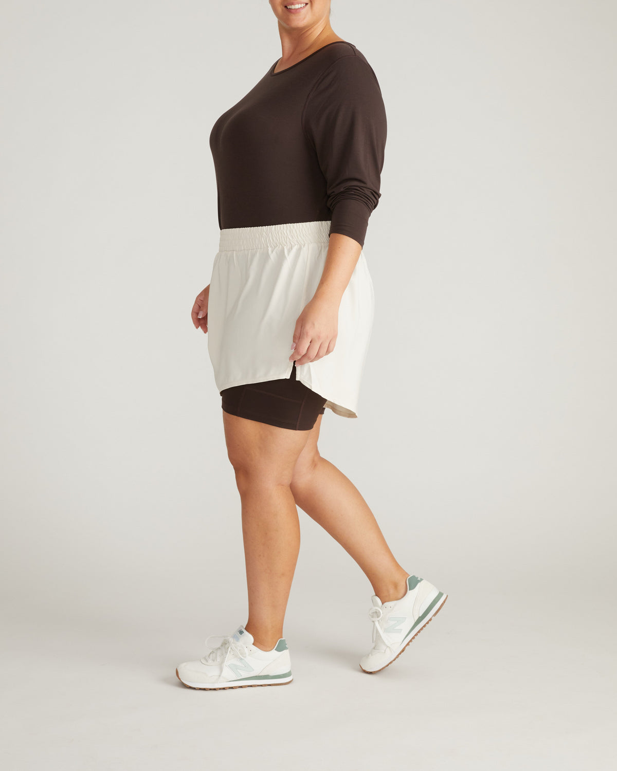 Rebel Active Shorts - Dove Wing/Deep Brown