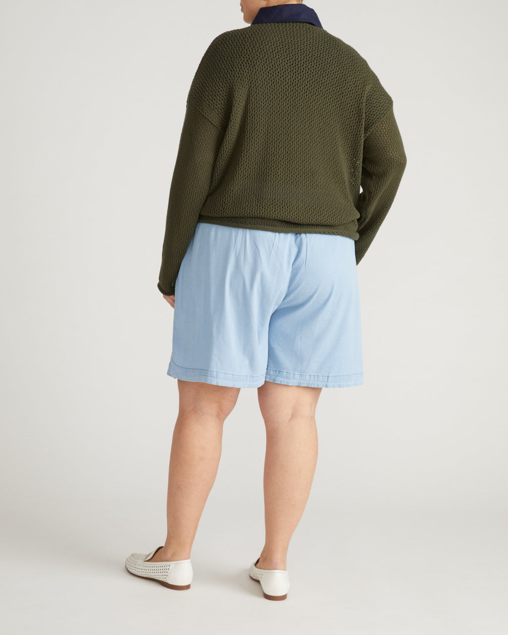 Perfect Tencel Chambray Shorts - Morning Blue