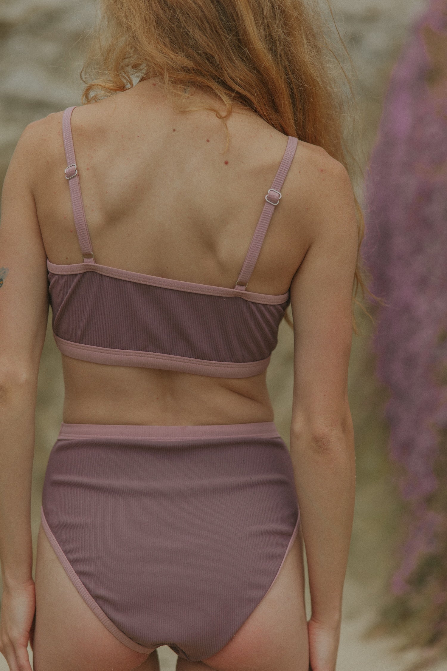 Breeze High Waisted Bottoms | Ribbed High Rise Swim Bottoms