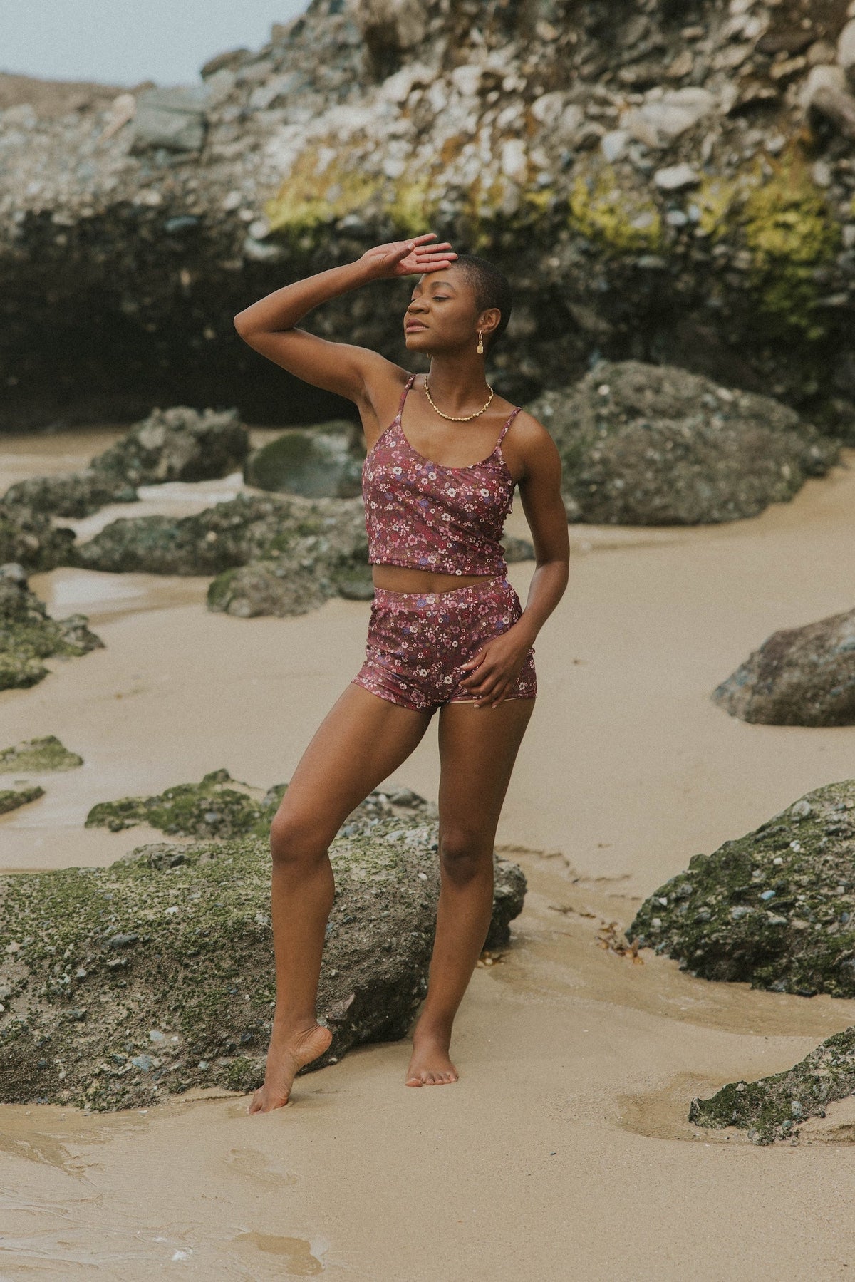Charlotte Top | Ditsy Floral Scoop Neck Tankini Top