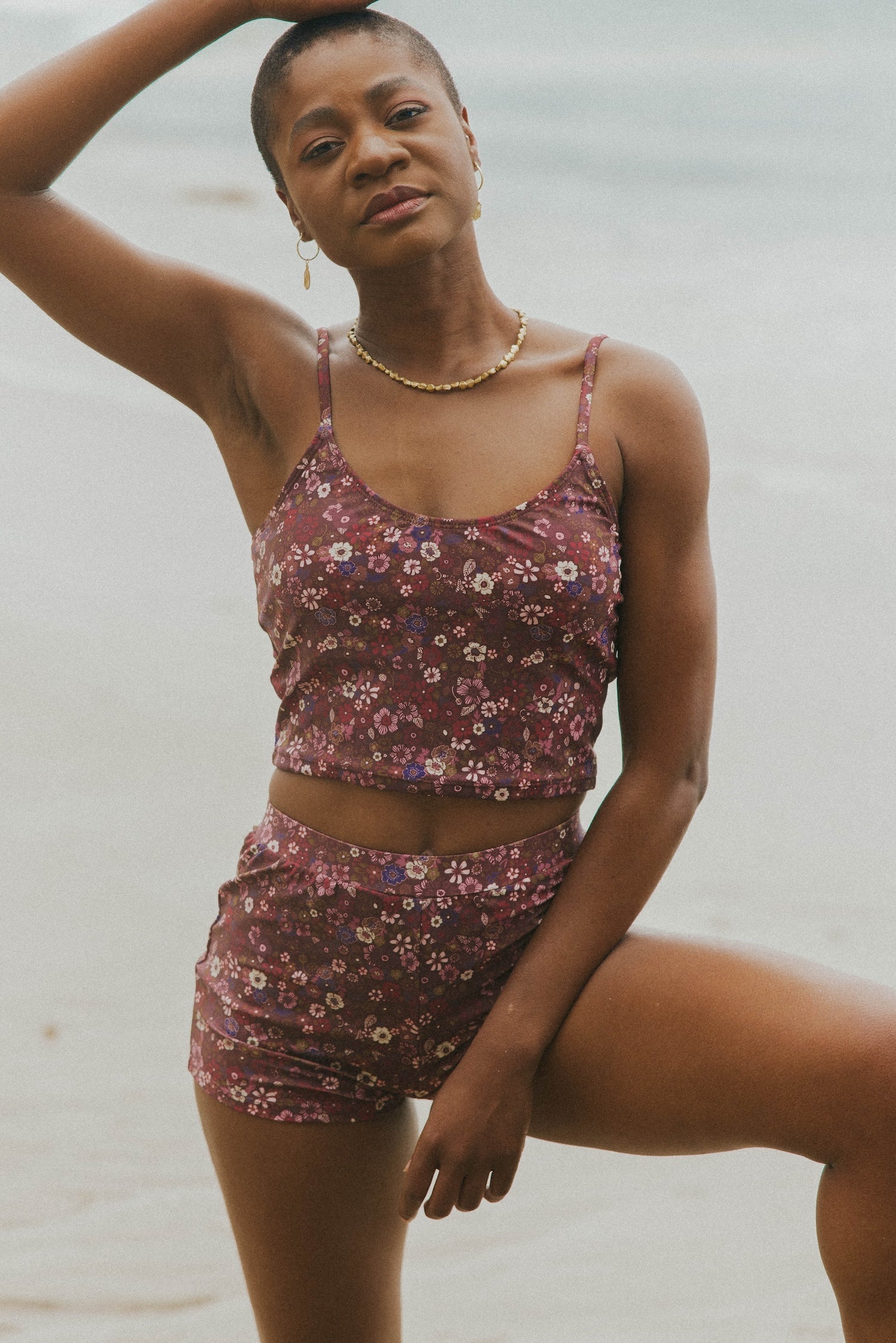 Charlotte Top | Ditsy Floral Scoop Neck Tankini Top