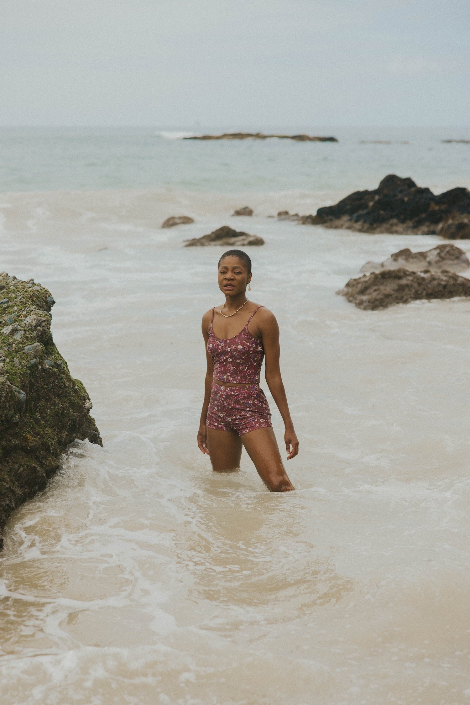 Charlotte Top | Ditsy Floral Scoop Neck Tankini Top