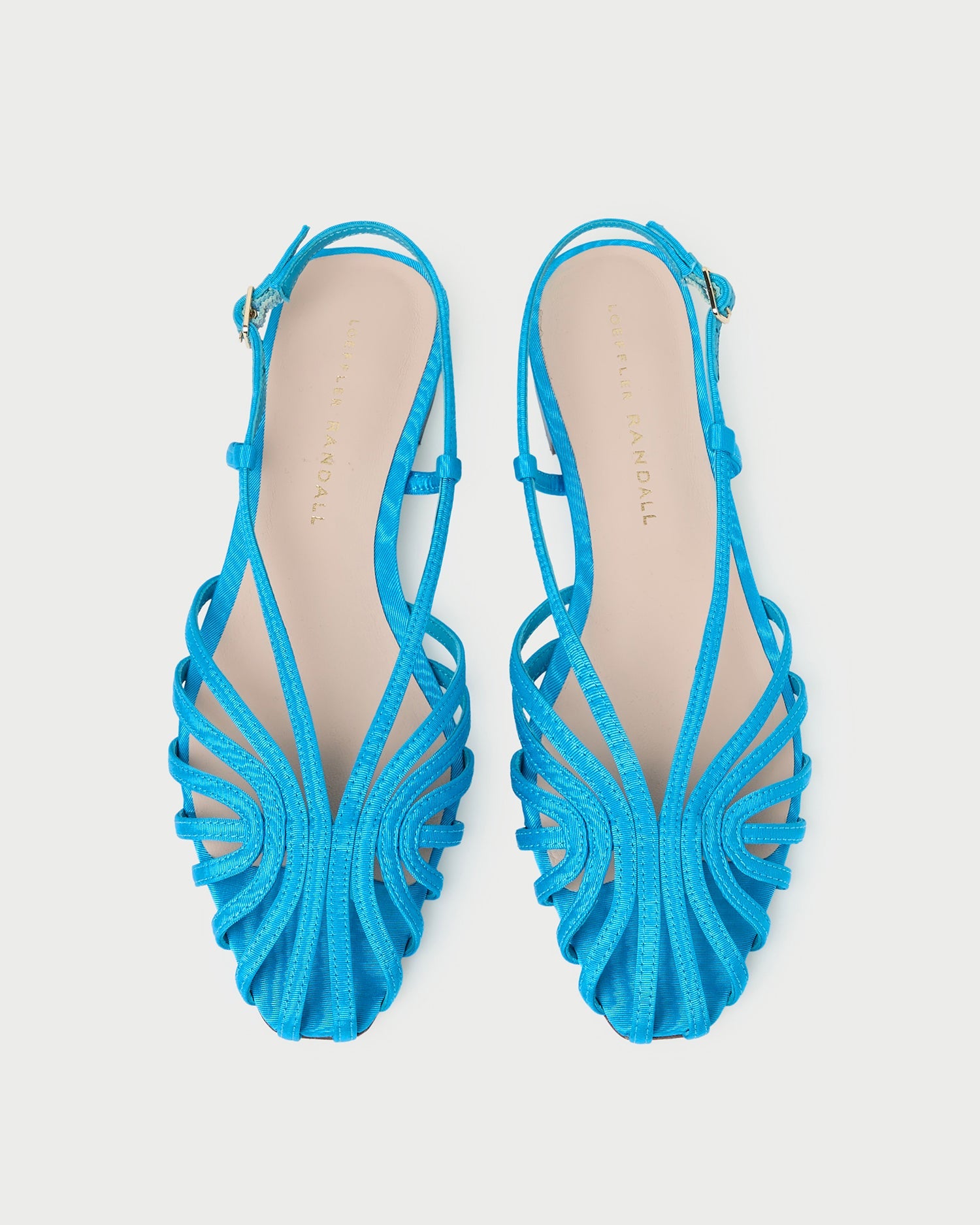 Devon Blue Moiré Slingback Sandal