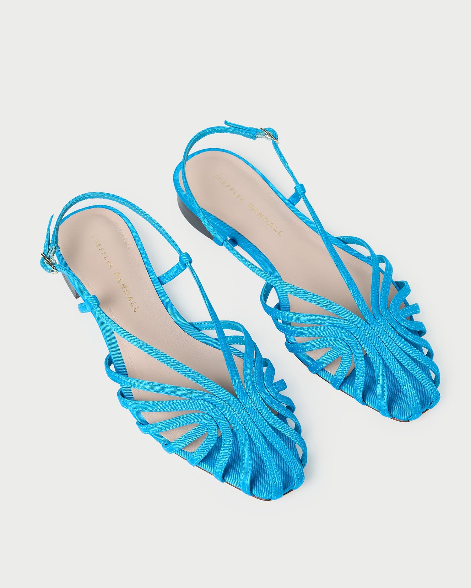 Devon Blue Moiré Slingback Sandal