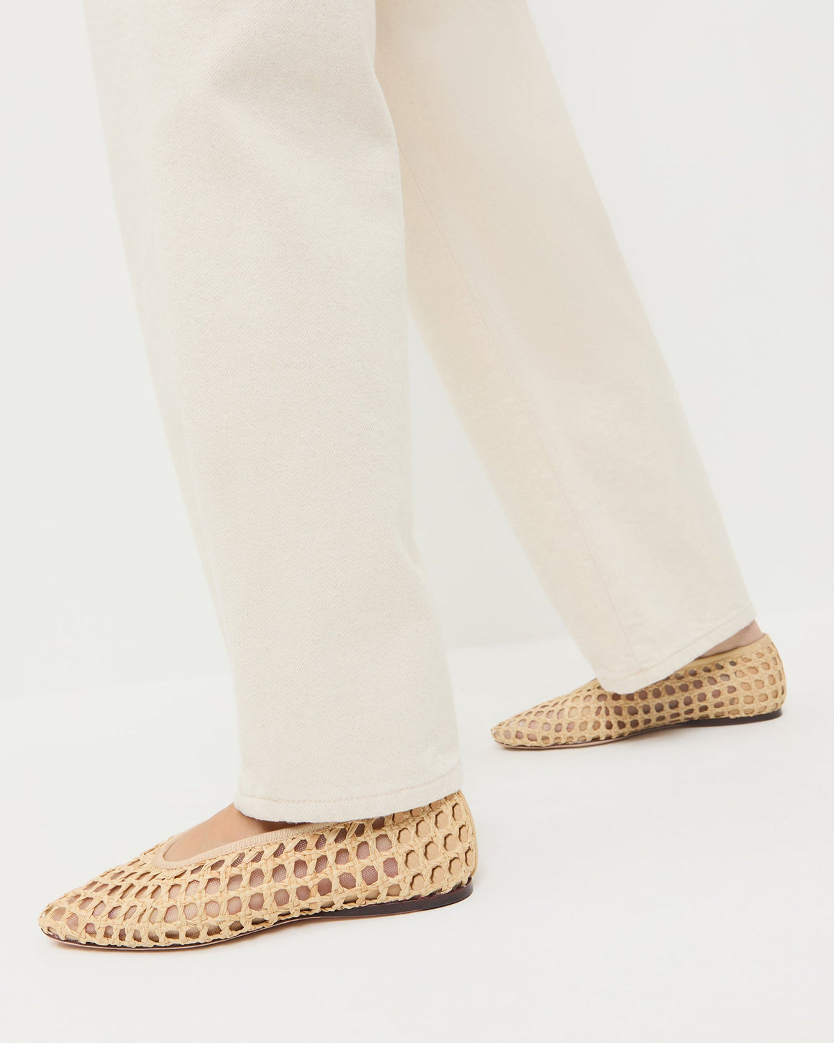 Emery Natural Crochet Ballet Flat
