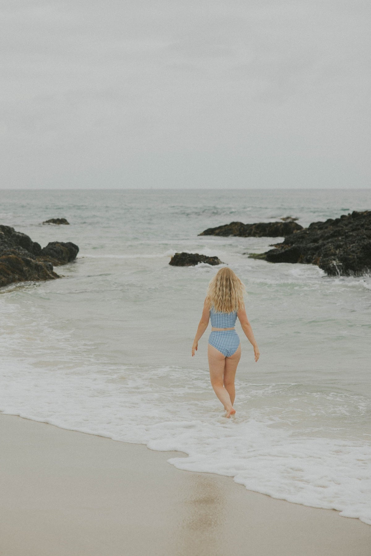 Georgia Top | Gingham Tankini Top with Side Cutouts