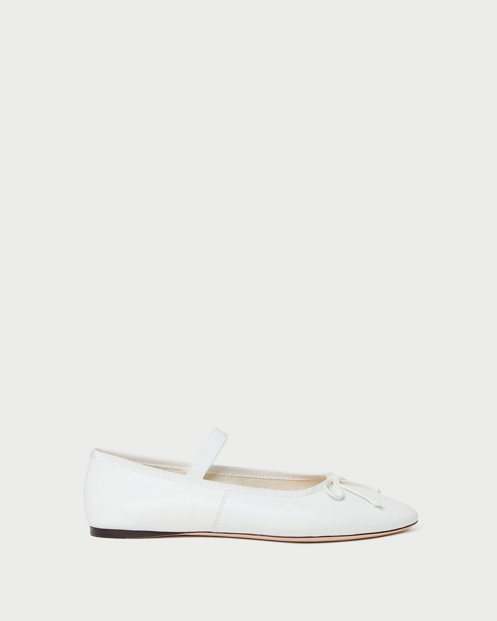 Leonie Ivory Leather Ballet Flat