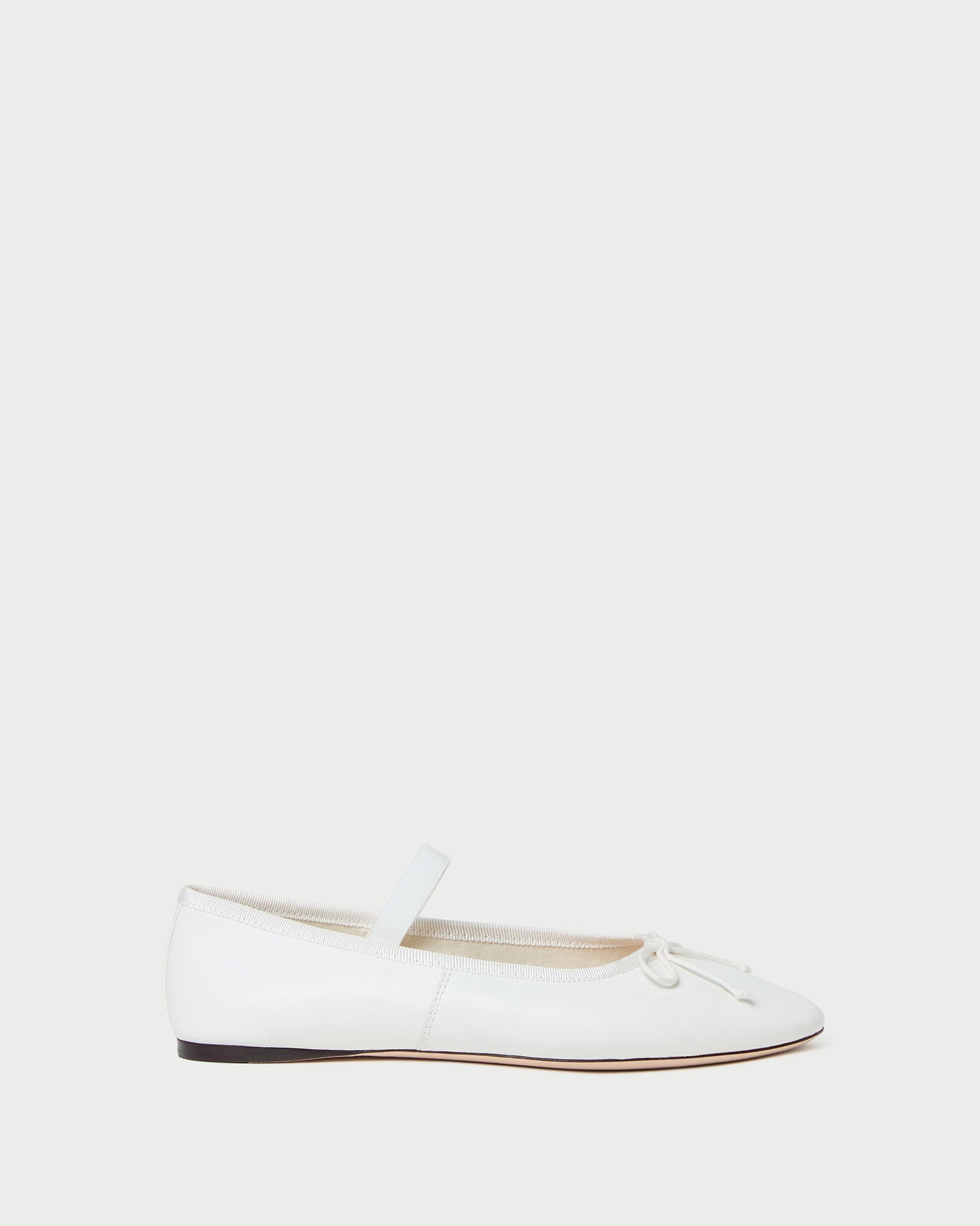 Leonie Ivory Leather Ballet Flat