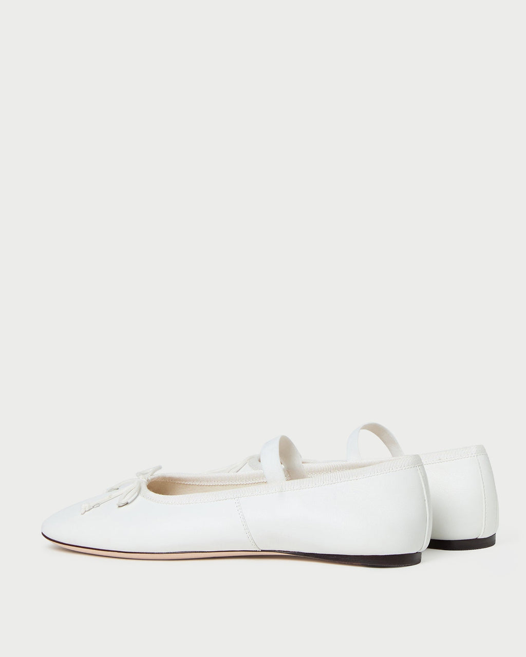 Leonie Ivory Leather Ballet Flat