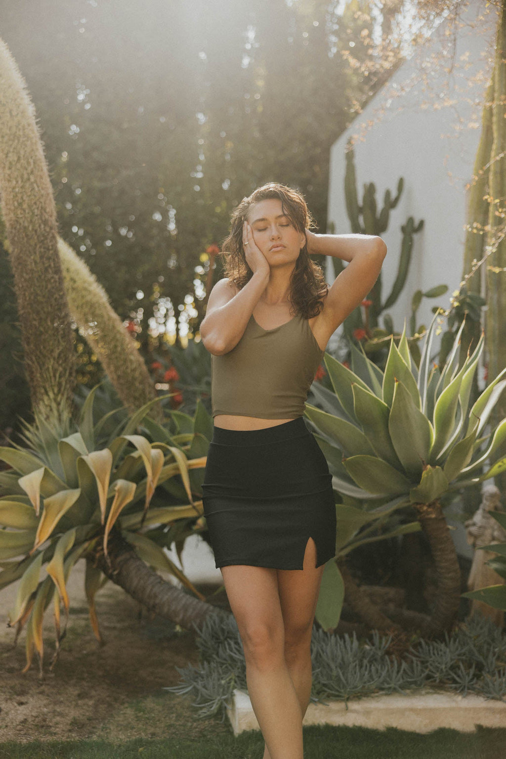Luna Swim Skirt | High Waisted Swim Skirt with Elastic Waistband