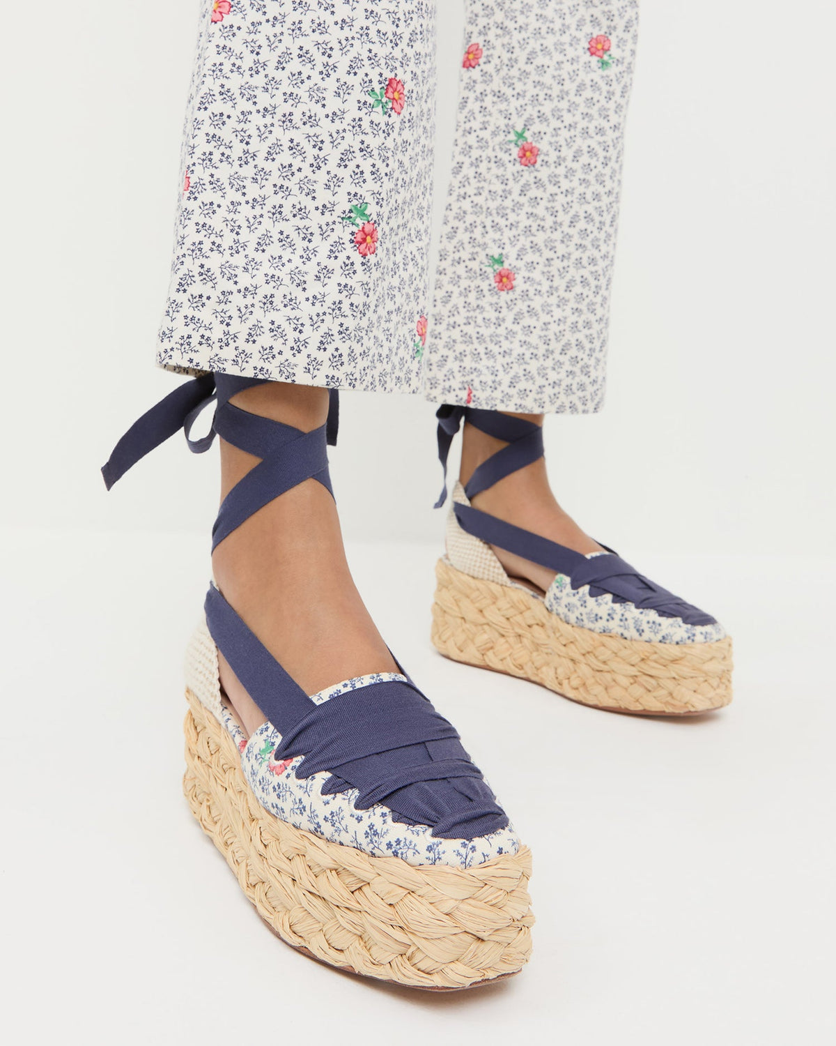 Mason Natural/Floral Platform Espadrille
