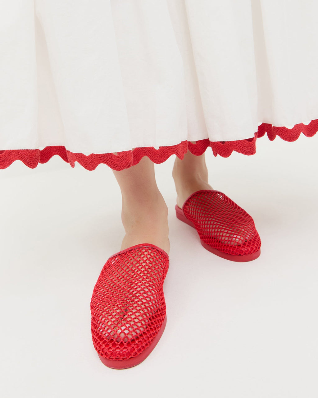 Roni Red Netted Slide