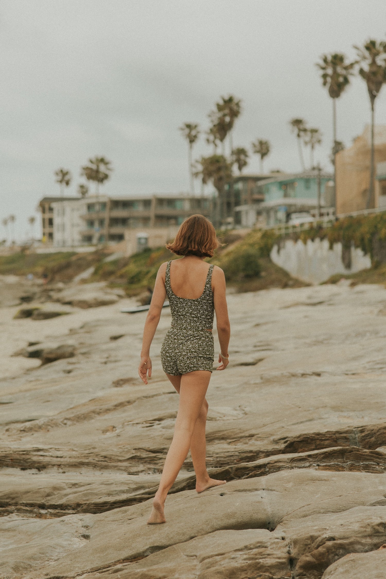 Savannah Top | Floral Textured Square Neck Tankini Top