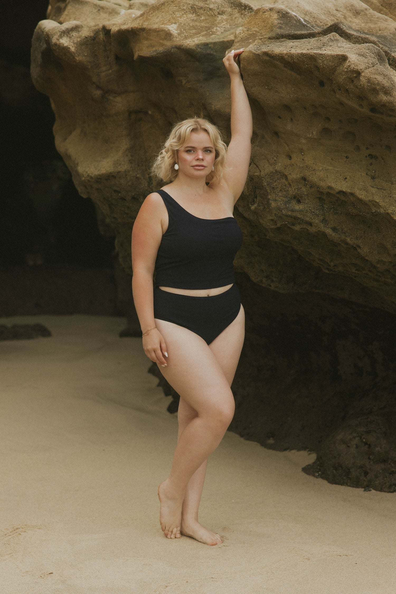 Sicily Top | Crinkle Textured One Shoulder Tankini Top